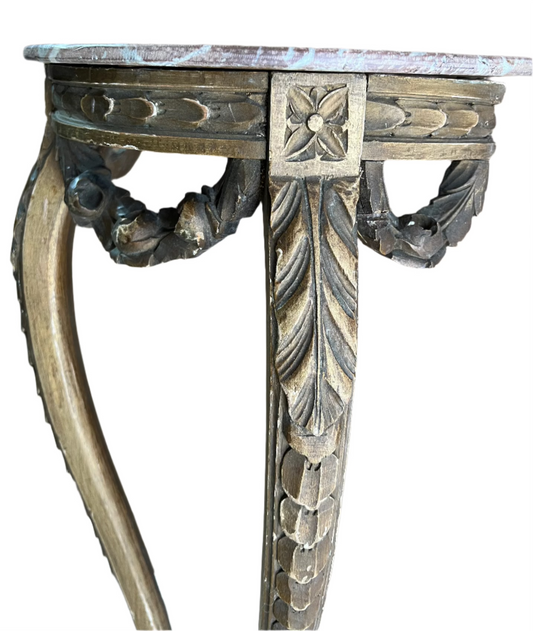 19th Century Louis XVI Marble Top Console Table