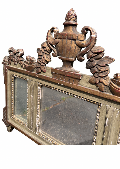 Antique Neoclassical Three-Panel Mirror