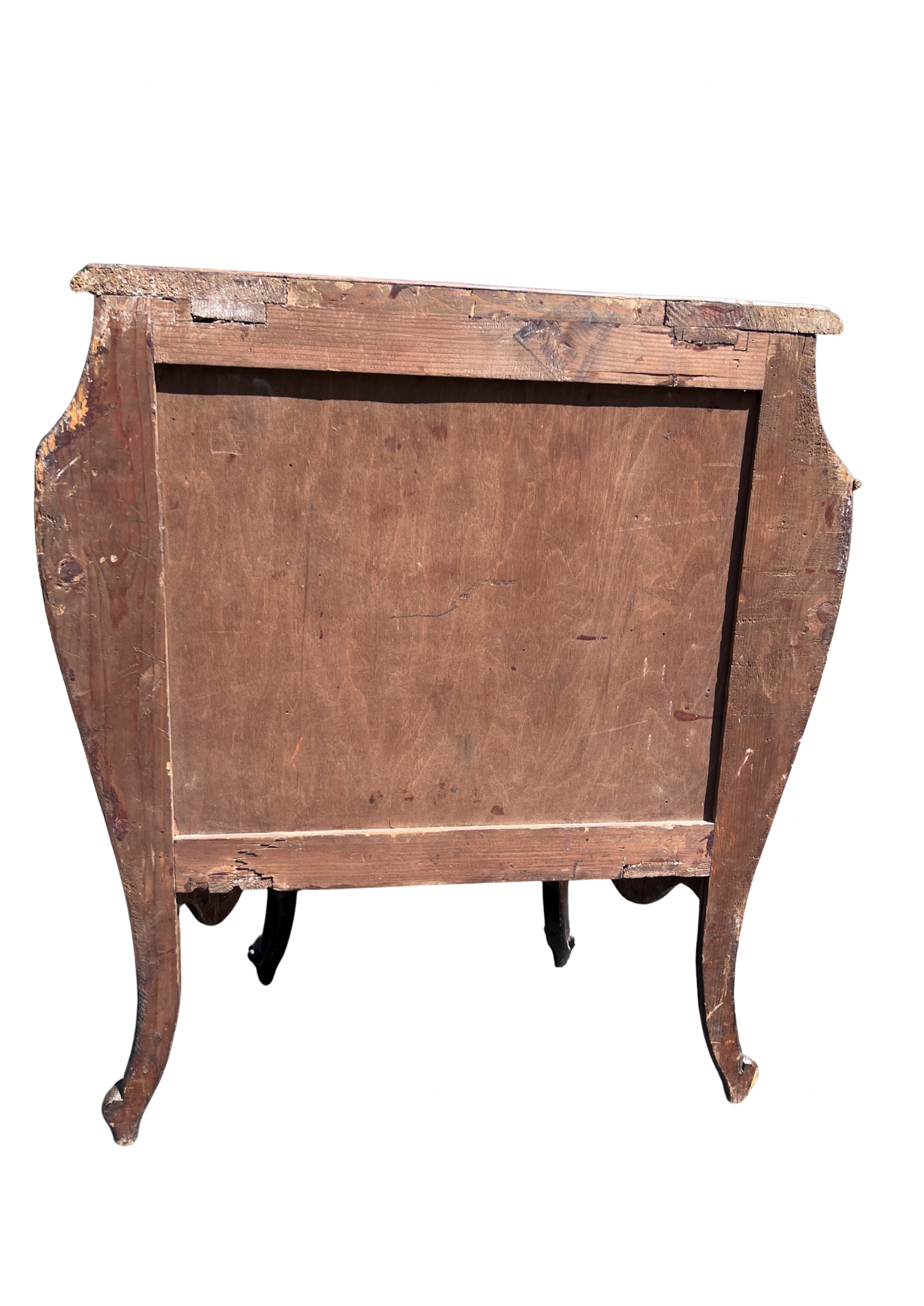 Antique Walnut Bombe Commode