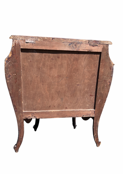 Antique Walnut Bombe Commode