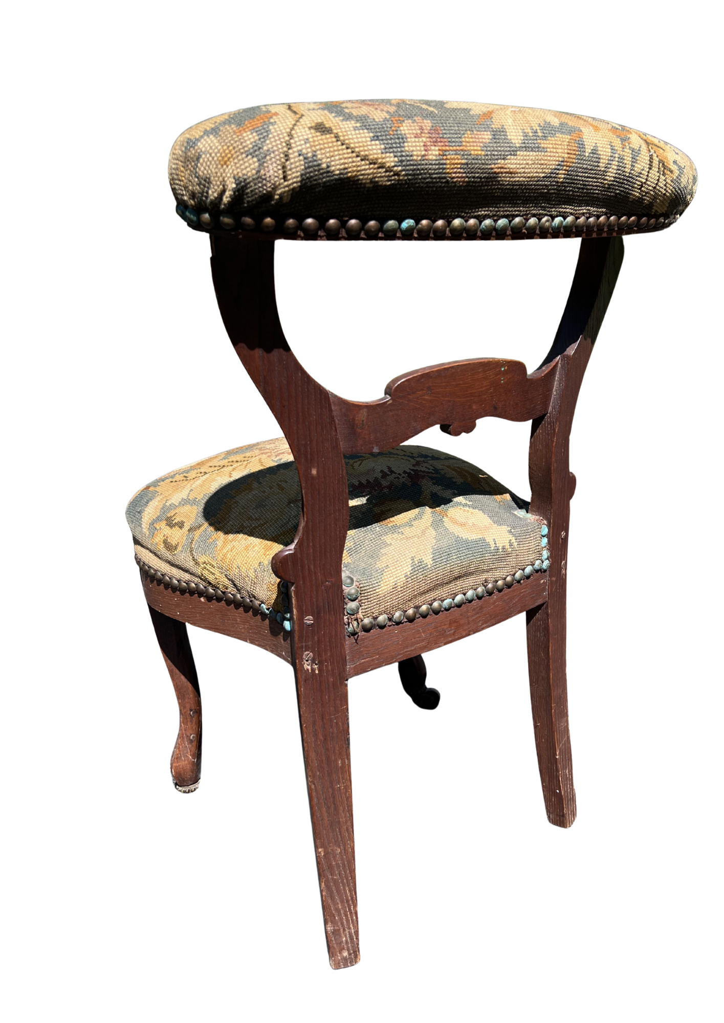 Antique Victorian Needlepoint Side Chair
