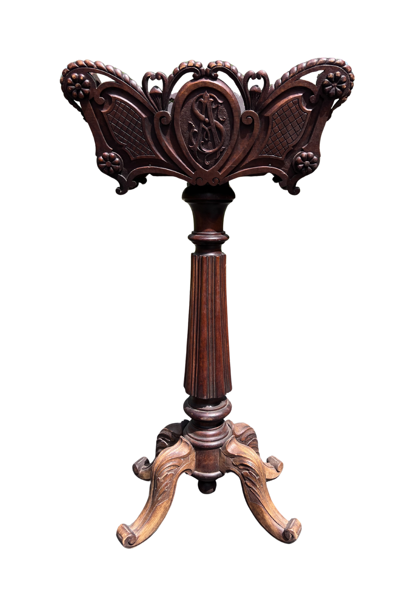 Antique French Black Forest Style Hand Carved Jardinier