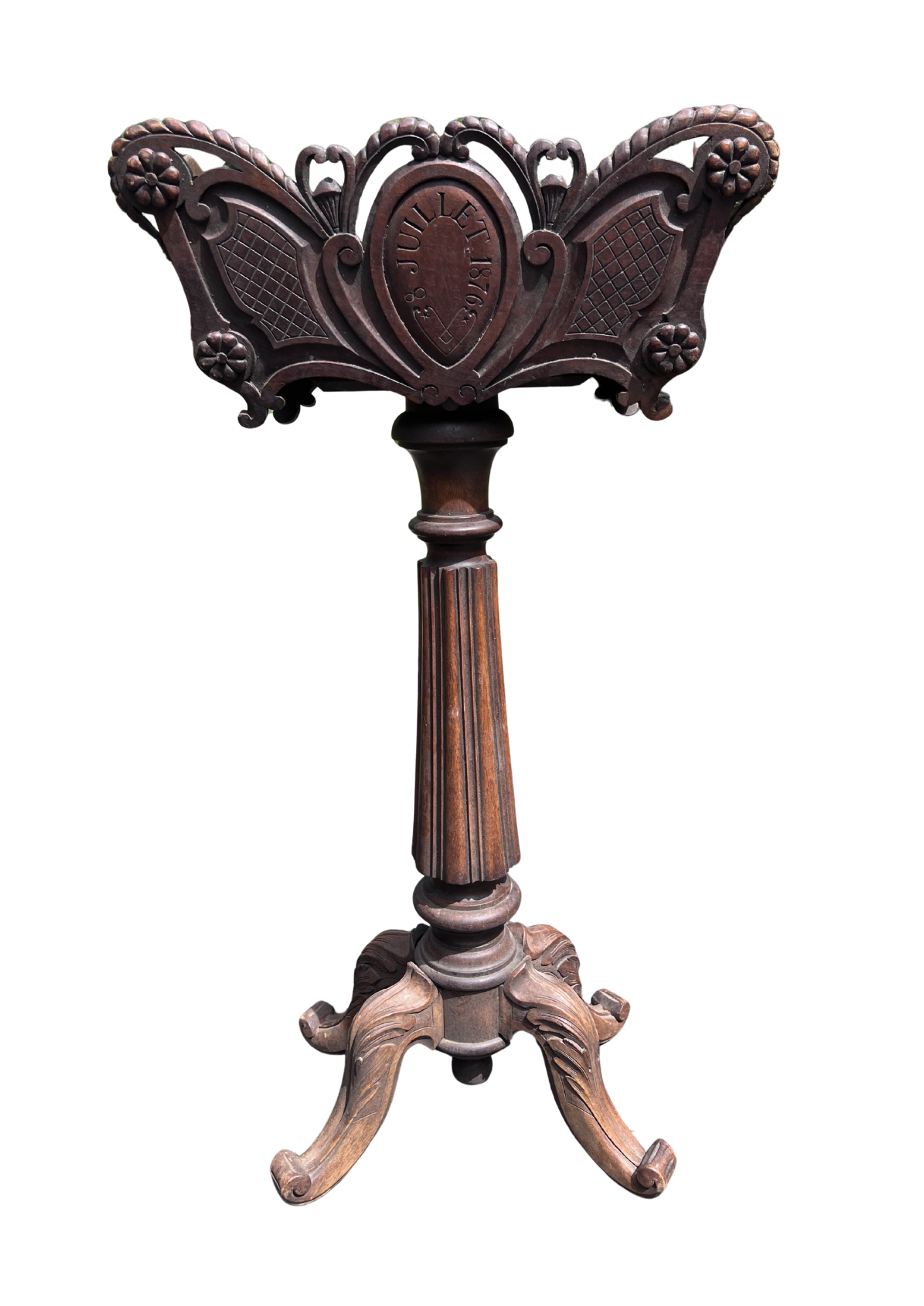Antique French Black Forest Style Hand Carved Jardinier