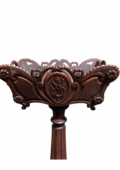 Antique French Black Forest Style Hand Carved Jardinier