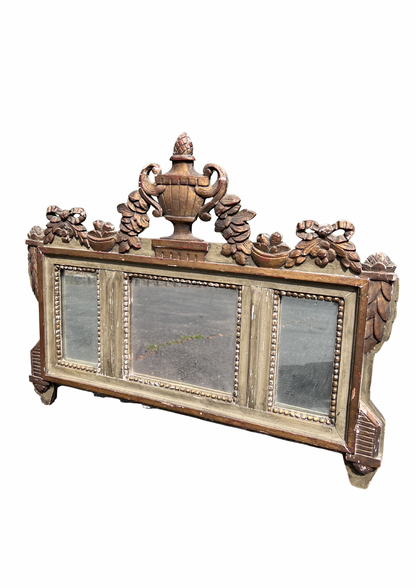 Antique Neoclassical Three-Panel Mirror